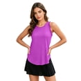thumbnail image 6 of Women Summer Workout Tank Tops Ruffle Sleeveless Racerback Crewneck Casual Loose Running Gym Athletic Yoga Tee Shirts, XL, 6 of 7