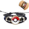 thumbnail image 1 of 4 piezas Pokemon Go Fairy Ball pulsera de cuero Retro Punk cuerda de mano tejida multicapa, 1 of 5