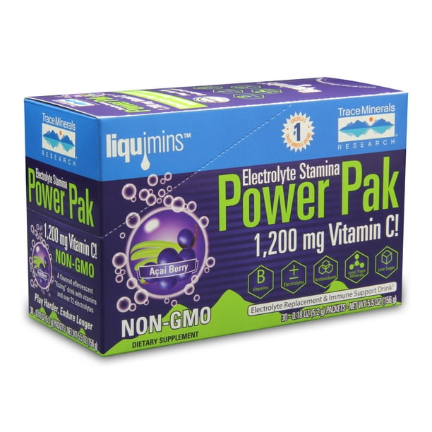 Trace Minerals Research Electrolyte Stamina Power Pak Acai Berry 32