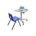 thumbnail image 1 of Ergotron LearnFit Short - Sit/standing desk - mobile - rectangular - gray, silver, 1 of 12