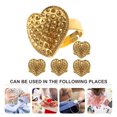 thumbnail image 2 of Shisuyan Heart Shaped Thimbles Portable Golden 5Pcs, 2 of 9