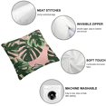 thumbnail image 6 of Acheng Palm Leaves with Lush Branches and Leaves Tropical Jungle Palm Leaves Short Plush Pillowcase Cover Set of 2 White, 6 of 7