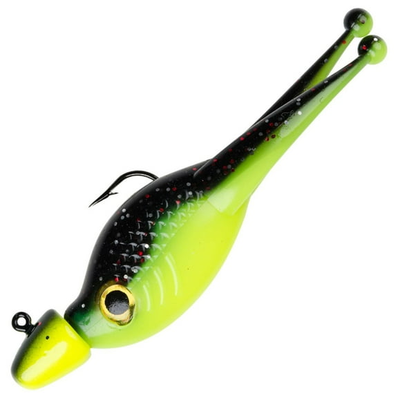 Strike King Mr. Crappie Scizzor Shad Jig Tuxedo Black Chartreuse 1 16th oz