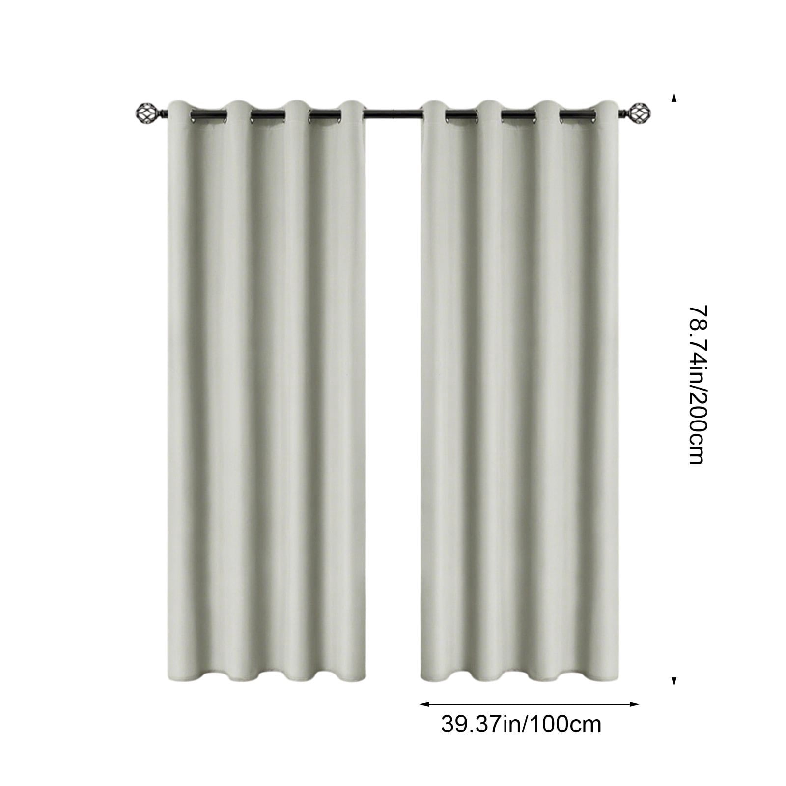 Fmbmuo Black Out Curtains Beige Perforated Style Thermal Insulation Blackout Decorations， Tab Minimalist Machine Washable 1 pcs Window Curtains， Bedroom/Living Room,79 Inch