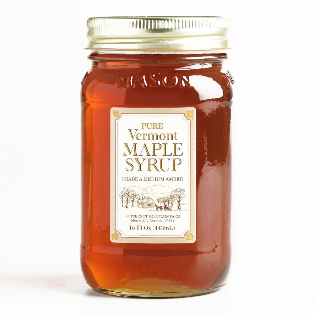 Vermont 100 Pure Maple Syrup Mason Jar 15 oz each (1 Item Per Order