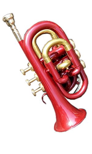 Pocket Trumpet Bb RED NICKEL Flat Case + MP-78