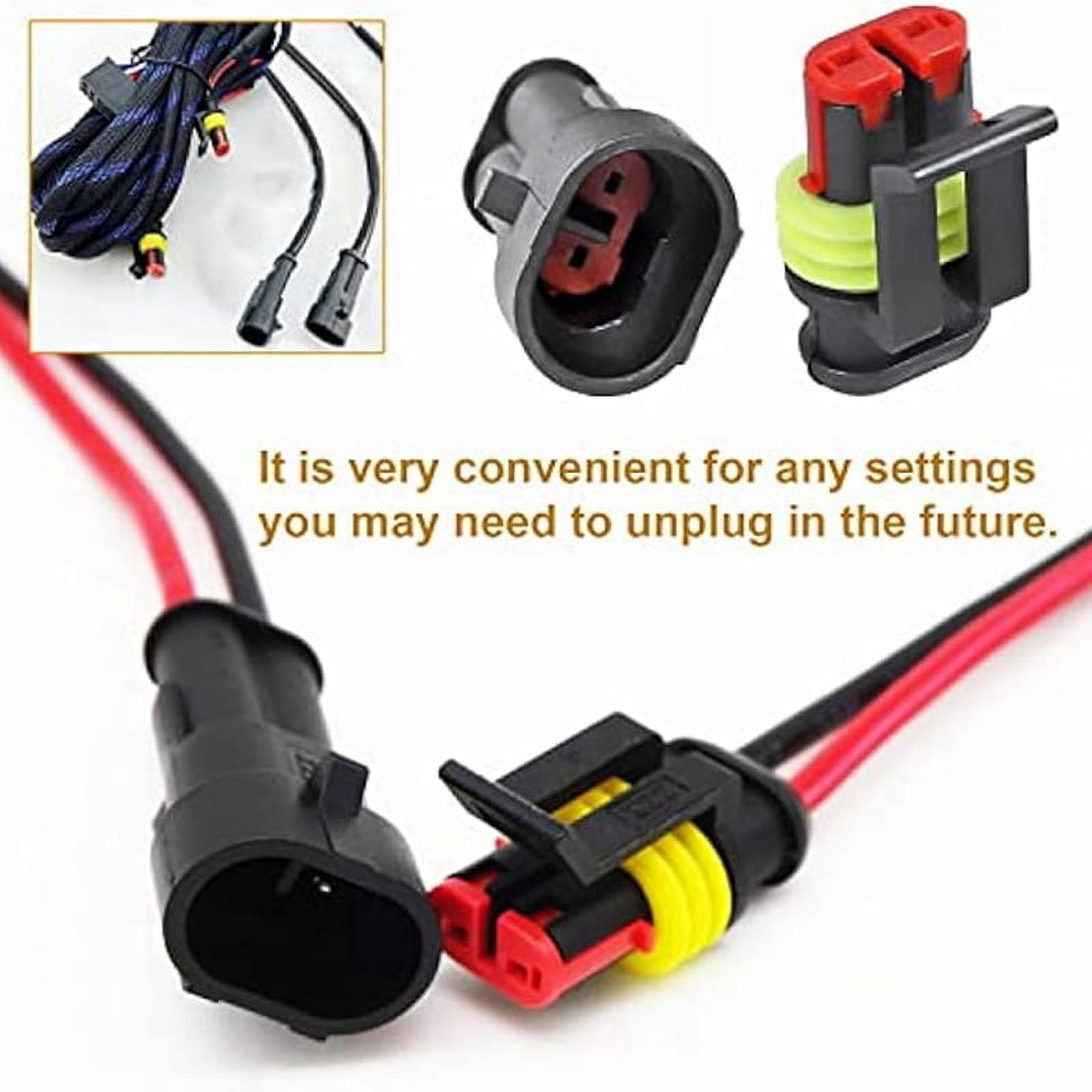 800Pcs Automotive Electrical Connectors Automotive Electrical Wire Connectors Plug Kit 1/2/3/4/5/6 Pin Connectors