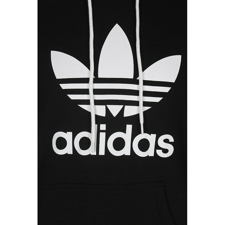 Adidas men's trefoil logo graphic pouch pocket pullover hoodie discount