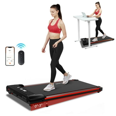 GTRACING Walking Pad with Incline, 2.5HP Under Desk Treadmills for Home Office,Smart App Remote Control  Electric Jogging Running Machine with LED Display