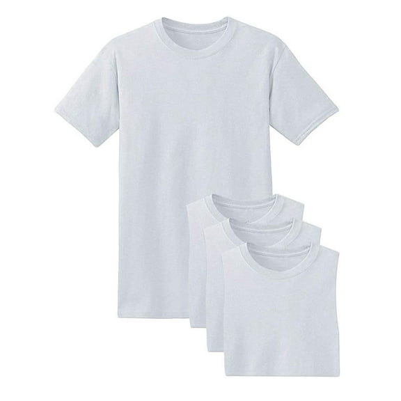 Hanes Mens 5.2 oz HEAVYWEIGHT Short Sleeve T-shirt (Pack of 3) 3 White