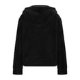 thumbnail image 6 of Enjoytime Winter Jackets for Women Solid Color Long Sleeve Hooded Zip Up Coat Fall Warm Casual Outerwear with Pockets, 6 of 7