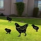 thumbnail image 3 of Adornos De Jardín De Pollo Negro, Pollito Acrílico Ahuecado Decoración De Jardín Decoración Negra Inserciones De Pollo para Patio Césped Decoración Familiar Al Aire Libre 4 Piezas Pollito C, 3 of 5