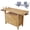 Natural 21, variant on Heavy Duty Wood Workbench with 7-Inch Cast Iron Vise for Garage Workshop and Home, Rubber Wood Work Table with Storage Drawers and Cabinet, Natural