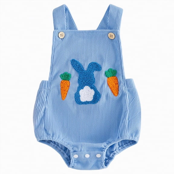 Rotm Easter Baby Onsie Unisex-baby Short Sleeve Onesies Bodysuits Blue,3-6 Months