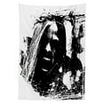 thumbnail image 3 of Ambesonne Zombie Tablecloth Rectangular Table Cover, Crazy Man Horror, 60"x90", Black White, 3 of 4
