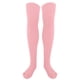 thumbnail image 2 of Calentadores de tubo de pierna cálidos de punto de Cable Medias de invierno tubo de pierna hasta el muslo calcetines de bota rosa, 2 of 8