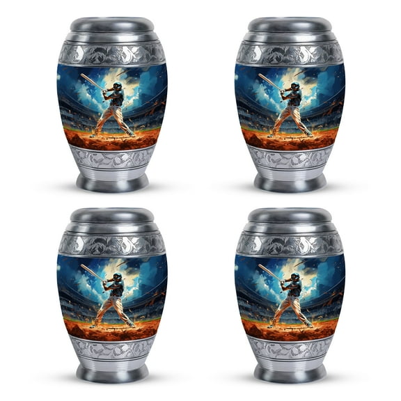 Stadium Home Run Cremation Urn For Ashes - Urns For Women Human Ashes - Cremation Container - Cremation Urn For Adults - Mini Urns For Ashes Small - Adult Cremation Urns (Size 3inch,4pcs)