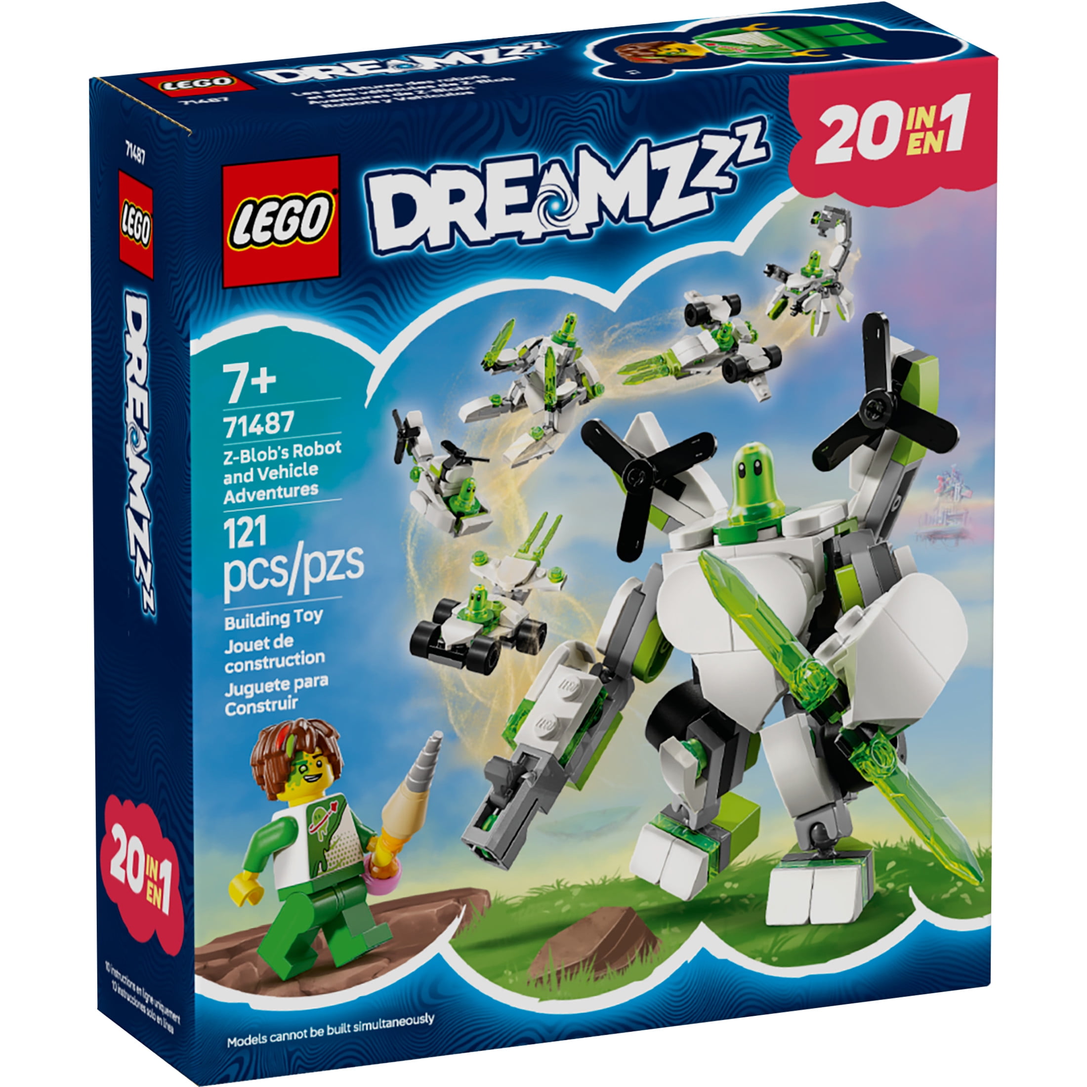 LEGO DREAMZzz ZBlobs Robot and Vehicle Adventures Robot Toy Building Kit  Mech Suit Set for Kids, B(图3)