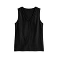 thumbnail image 5 of PNTUTB Summer Fashion Tops for Women's Sleeveless Tank Tops Solid-Color V-Neck Lace-Up Top Loose Breathable Comfortable Casual Tank Tops, 5 of 6