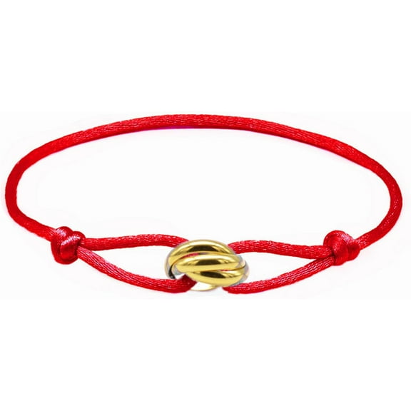 Trinity Bracelet Handmade String Adjustable Stainless Steel Couple Friendship Unisex Gift