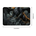 thumbnail image 3 of Haiem Full Moon Black Dragon Front Door Mat Indoor Outdoor Entrance, Waterproof All-Season, All-Weather Doormat, Durable Flannel Fabric, Fade Resistant, Low Profile, 16x24in, 3 of 8