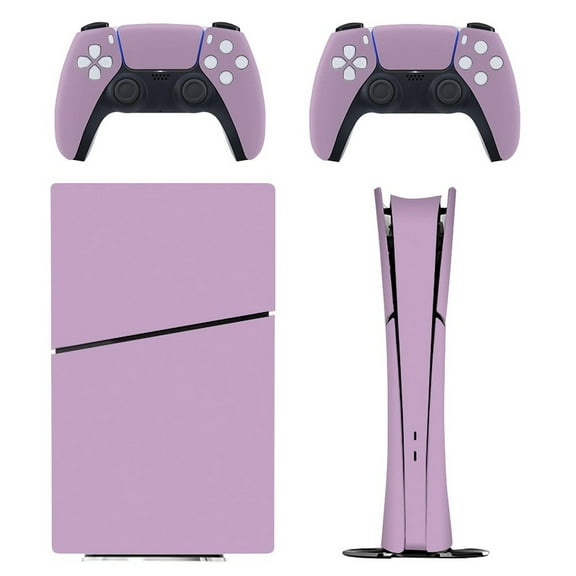 Skin Sticker for PS5 Slim / Pro / Standard Disc / Digital Edition Console and Controllers Decals for PlayStation 5 Lilac LAVENDER