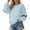 Blue, variant on Womens Sweatshirts Heavyweight Solid Color Crewneck Long Sleeve Side Line Fall Fashion Casual Streetwear Loose Pullover Top,Black,XL