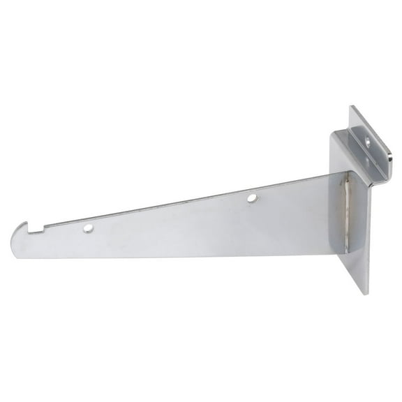 Slatwall Shelf Bracket, 6" Chrome