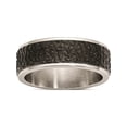 thumbnail image 1 of JbSP- Stainless Steel Polished and Textured Black Ip-plated Band, 1 of 6