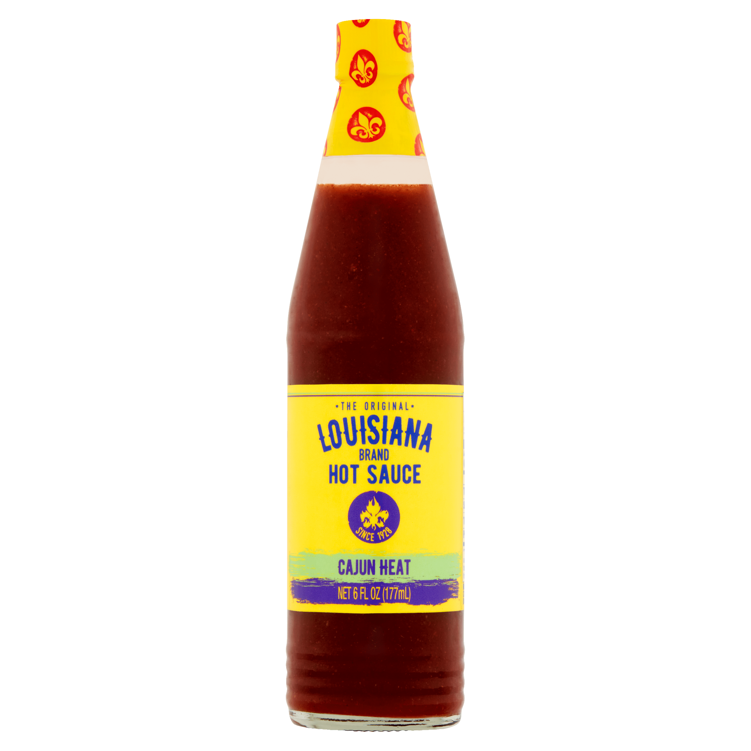 (6 pack) The Original Louisiana Brand Hot Sauce, Cajun Heat, Shelf-Stable, 6 fl oz Bottle