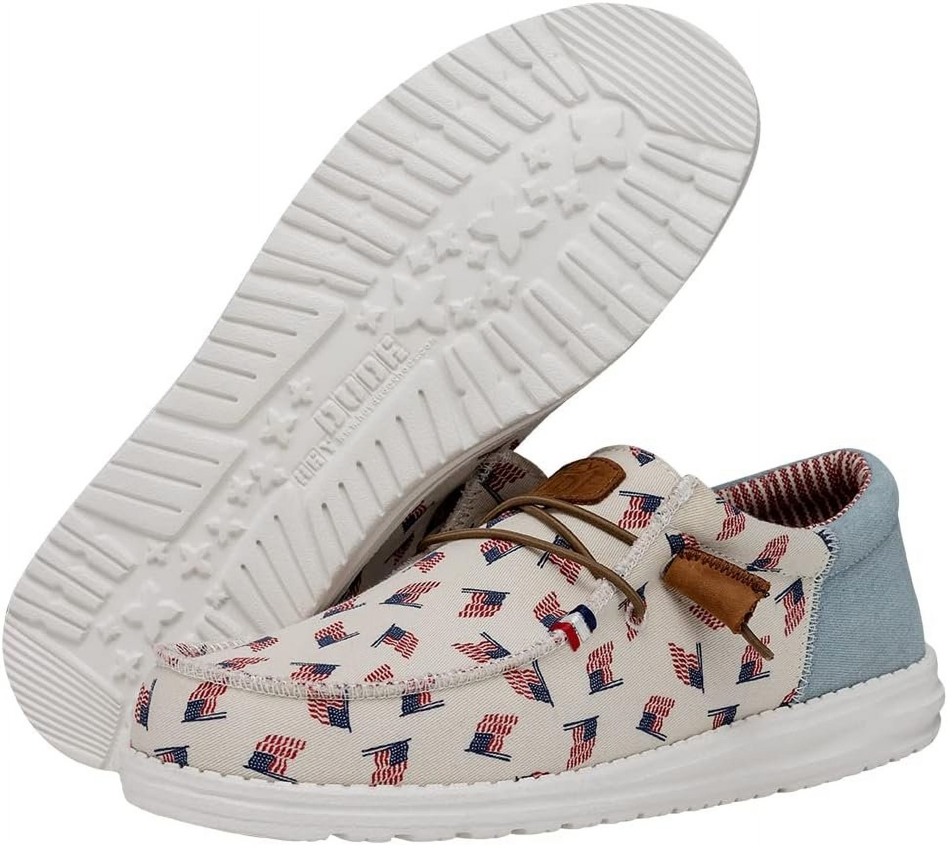 HEY DUDE Wally Break Mexico Flag Men\'s Size 12 Slip On Shoes Loafers Hey Dude Wally Americana Flag Size 9 Men main image 3
