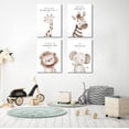 thumbnail image 4 of 4Pcs Nursery Bible Verse Animal Canvas Wall Art Funny Cute Safari Animals Christian Painting Picture Wall Decor Lions Elephant Giraffe Zebra Poster Print Artwork for Boys and Girls, 4 of 6