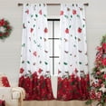 thumbnail image 2 of Christmas Curtains for Living Room, Red White Holiday Poinsettia Floral with Holly Pinecone & Gingham Plaid, Vintage Farmhouse Winter Curtains for Bedroom 84 Inch Long, Cortinas De Navidad Para Sala, 2 of 5