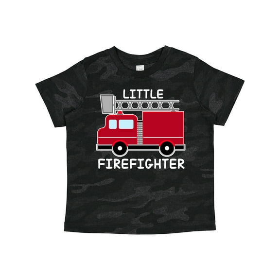Inktastic Red Fire Little Firefighter White Text Boys or Girls Toddler T-Shirt