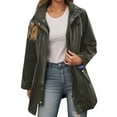 thumbnail image 4 of TrendOFT Women's Mountain Waterproof Ski Jacket Windproof Rain Jacket Slim Fit Winter Warm Hooded Coat Green XXL, 4 of 9