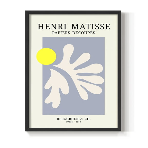 Matisse CDVIII in Black Solid Wood Framed Print No Nail Hanging