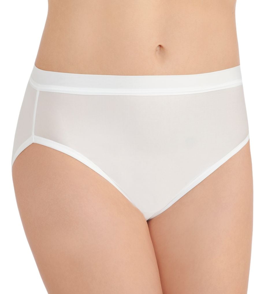 Women's Vanity Fair 13195 Light & Luxe HiCut Brief Panty (Star White 7