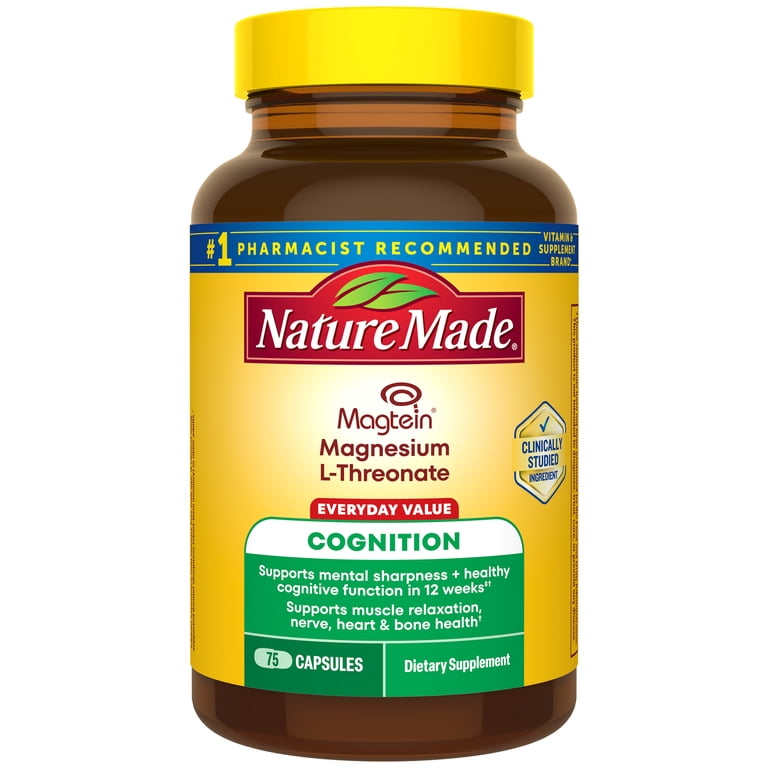 Nature Made Magtein Magnesium L-Threonate, 75 Capsules photo 2