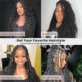 thumbnail image 7 of Bulk Braiding Hair Human Hair Deep Wave Colored Unprocessed No Weft Boho Braids Human Hair Bulk Extensions Brazilian Remy Hair,1b-100g-14inches-100g, 7 of 7
