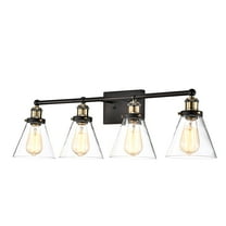 RADIANCE Goods Contemporary 4 Light Rubbed Bronze Bath Vanity Fixture 32" Width