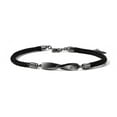 thumbnail image 2 of Hyasfey Romantic Mobius Ring Charm Bracelets for Couples - Luxury Silver Color Forever Love Rope Bracelet Set with Fine Spiral Texture, 2 of 8