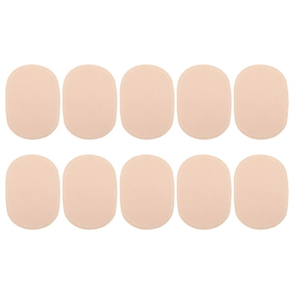 RENACLIPY Iron On Knee Patches Decorative Repair Patches Khaki 10Pack