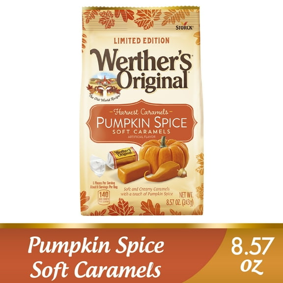 Werther's Original Harvest Pumpkin Spice Soft Caramel Candy, 8.57 oz
