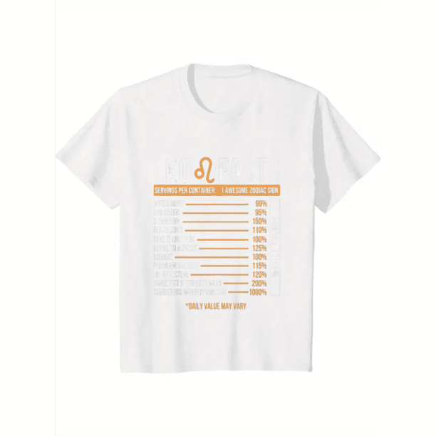cotton Leo Facts - Zodiac Sign astrology Birthday Horoscope T-Shirt casual Fashion graphic tees women
