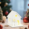 thumbnail image 3 of Wood Christmas Village House Set Decor- Set of 3 Christmas Houses,Tabletop Xmas Decor for Home Farmhouse, Winter Holiday, 3 of 7