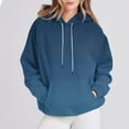 thumbnail image 2 of Htigea Oversized Hoodies for Women Drawstring Hooded Sweatshirt Casual Raglan Long Sleeve Pullover Loose Sport Tops with Pockets Dark Blue S, 2 of 7