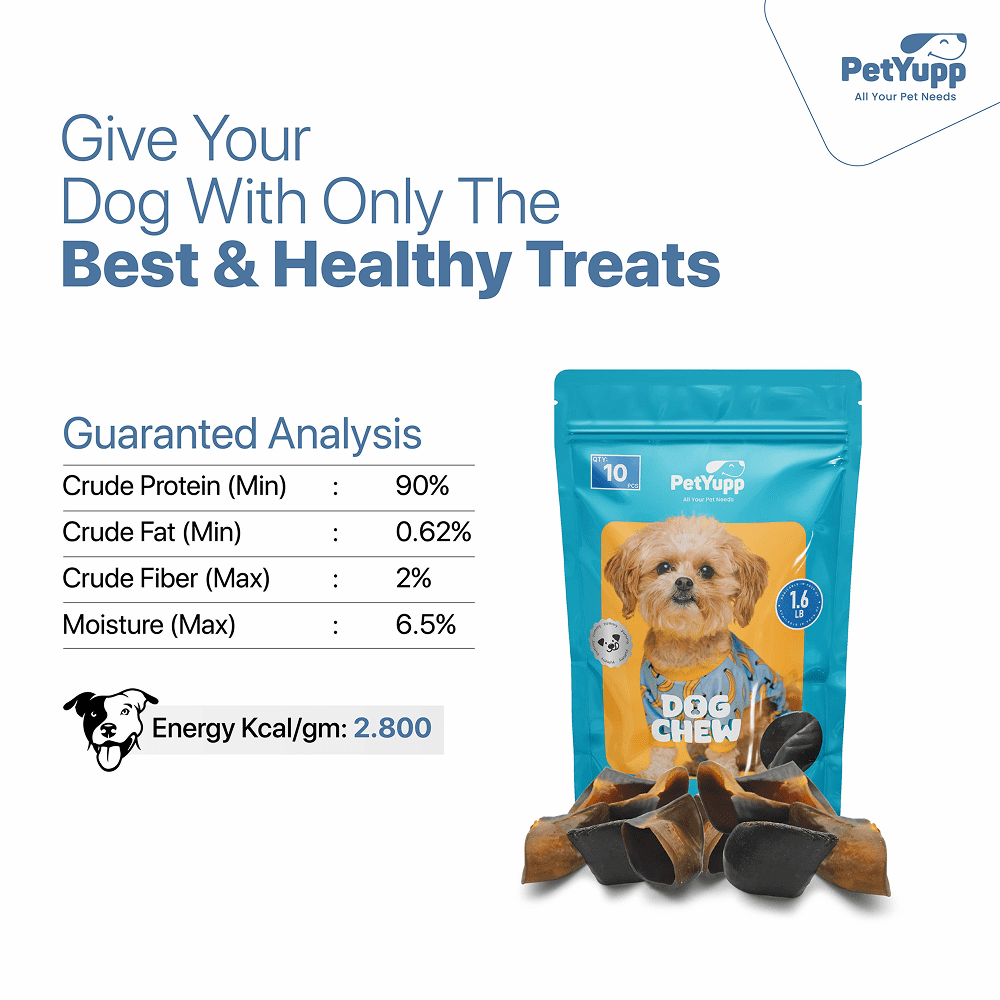PetYupp Water Buffalo Hooves Dog Chew Treats 10 Count