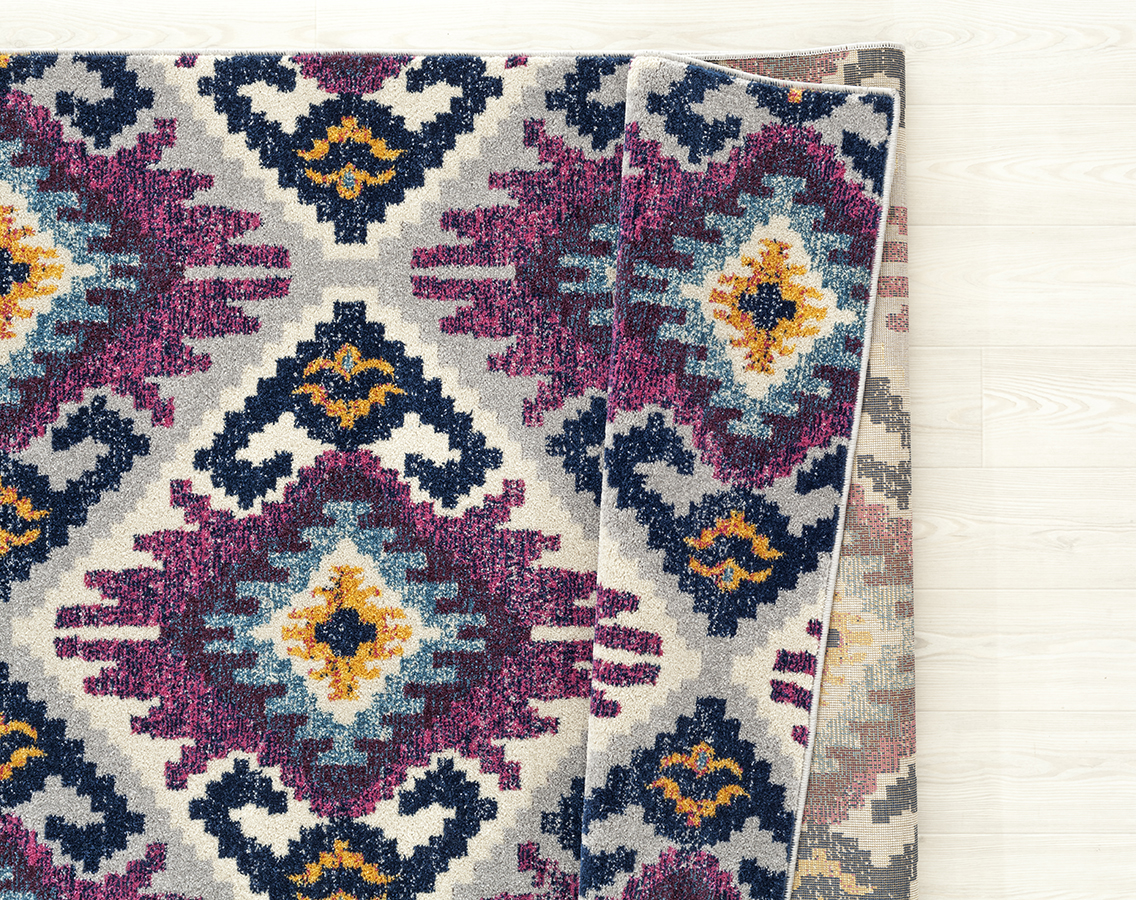 United Weavers Caledonia Willa Transitional Geometric Runner Rug, Plum, 2'7" x 7'2"
