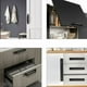 thumbnail image 5 of Tiradores autoadhesivos Tiradores autoadhesivos para puertas y ventanas de 2 piezas Tiradores para puertas a presión Tiradores de aluminio autoadhesivos Tiradores para muebles (negro) RUIOIU, 5 of 5