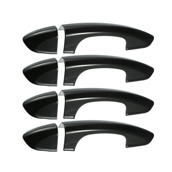 Unique Bargains 4pcs ABS Exterior Door Handle Cover Trim for Ford Fusion Mondeo 2013-2019 for Ford Edge 2015-2022 Black
